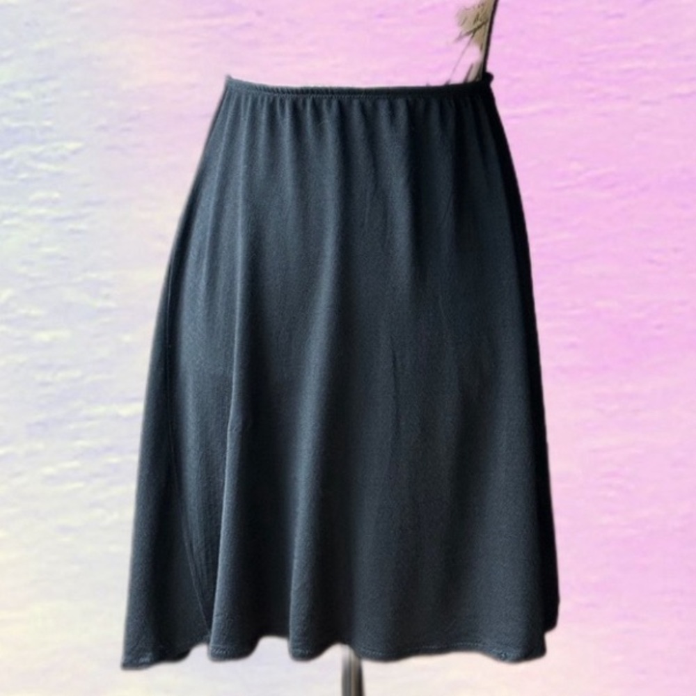 New York Style - A-Line Skirt, Stretch Waist (M) Like New - Blk